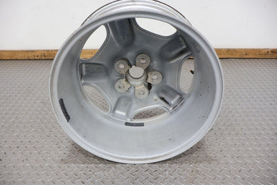 97-99 Jaguar XK8 Single (1) 17x8 OEM 5 Spoke Wheel (Silver-Faded) Face Marks