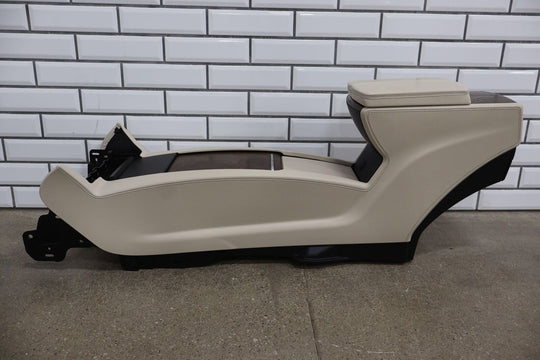 16-20 Tesla Model X OEM Center Console Base W/ Arm Rest (Cream/Woodgrain)