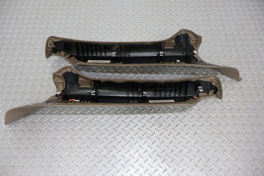 04-09 Cadillac XLR Left & Right Pair Interior A Pillar Trim Panels (Shale 15i)