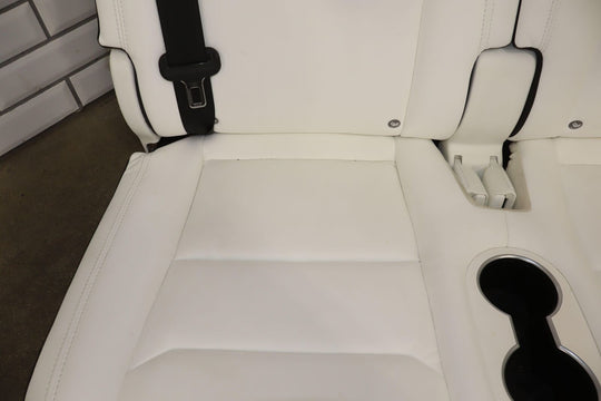 16-20 Tesla Model X Pair LH&RH 3rd Row Leather Seats (White UWT) Light Wear