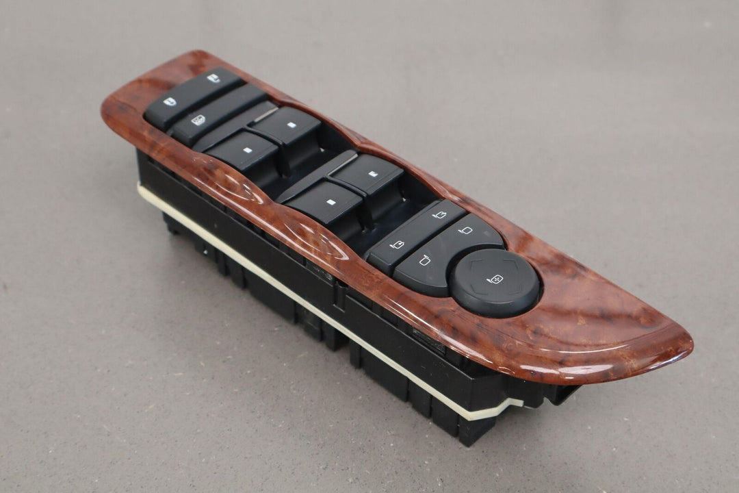 07-13 GMC Sierra Crew Cab Driver Left Master Window Switch Woodgrain Bezel