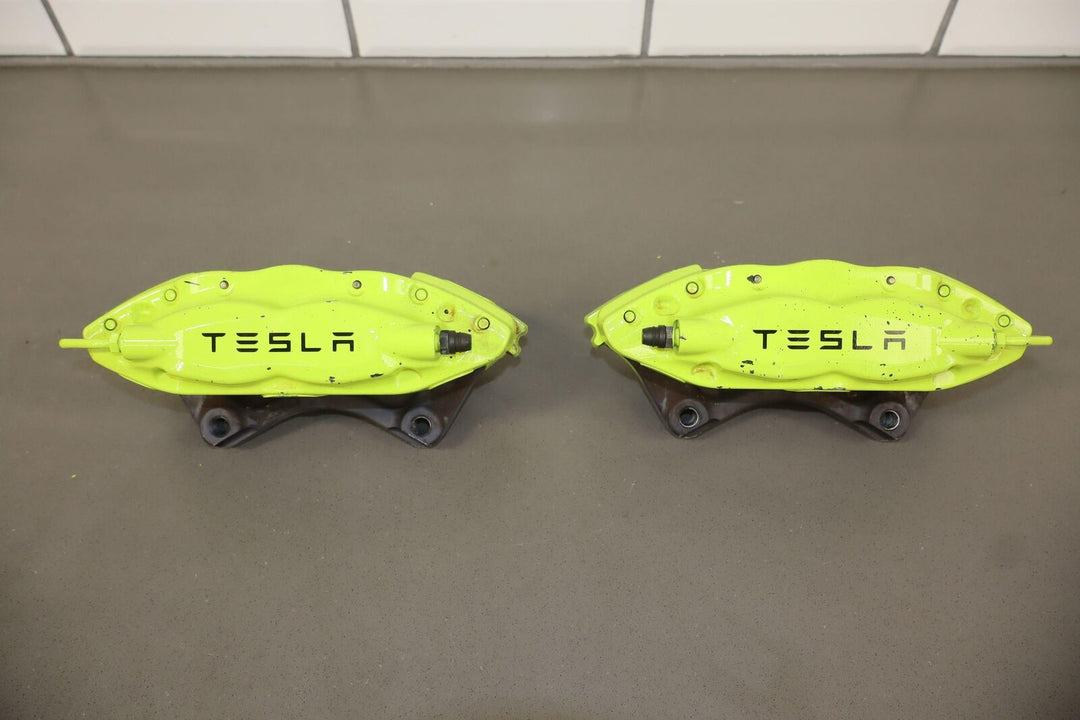 2012-2020 Tesla Model S / X Neon Green Custom Brake Caliper Set (6)