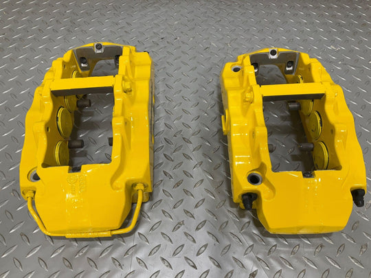 Lamborghini Gallardo Powder Coated Yellow Brembo Brake Caliper Set Fresh Rebuild