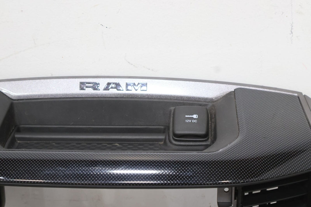 19-22 Ram 2500 Power Wagon Radio Trim Bezel W/ Vents (Textured Silver) OEM