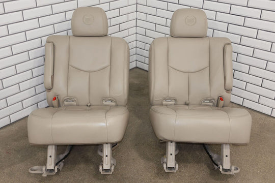 03-06 Cadillac Escalade Short WB 2nd Row Leather Seat Set (Shale 152) Mild Wear