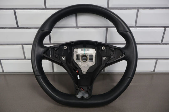 2016-2020 Tesla Model X Leather Flat Bottom OEM Heated Steering Wheel (Black)