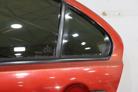 08-15 Mitsubishi Lancer EVO X Rear Left Door W/Glass (Rally Red P26) See Photos