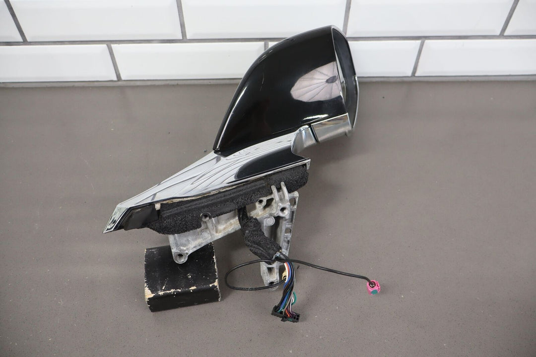 2012-2015 Tesla Model S Left LH Power Door Mirror (Black & Chrome) Tested