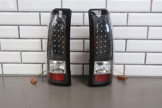 03-06 GMC Sierra Pair LH&RH Aftermarket LED Tail Lights (Black Housing)