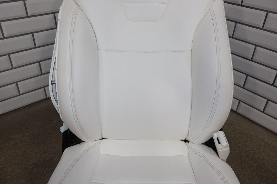 16-20 Tesla Model X Front Right Power Leather Seat (White) For Parts Or Repair