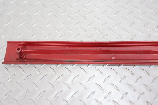 89-93 Ford Mustang Convertible Interior Door Sill Entry Plates (Red)