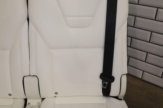 16-20 Tesla Model X Pair LH&RH 3rd Row Leather Seats (White UWT) Light Wear