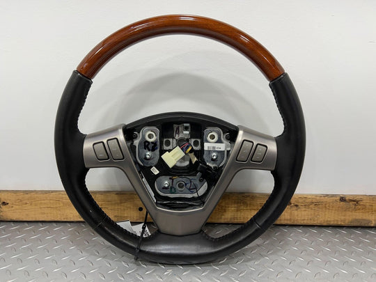 05-07 Cadillac XLR Black Leather Steering Wheel W/Wood Trim(Black 19i&Dark Wood)