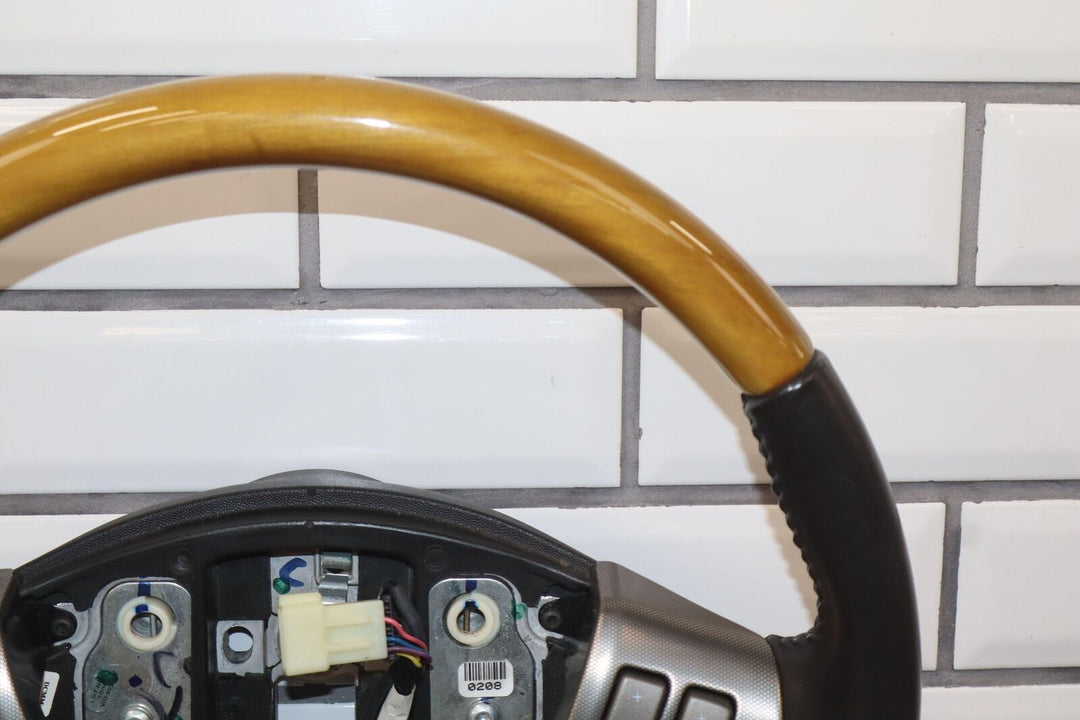 04-07 Cadillac XLR Ebony Leather Steering Wheel W/ Light Wood Trim