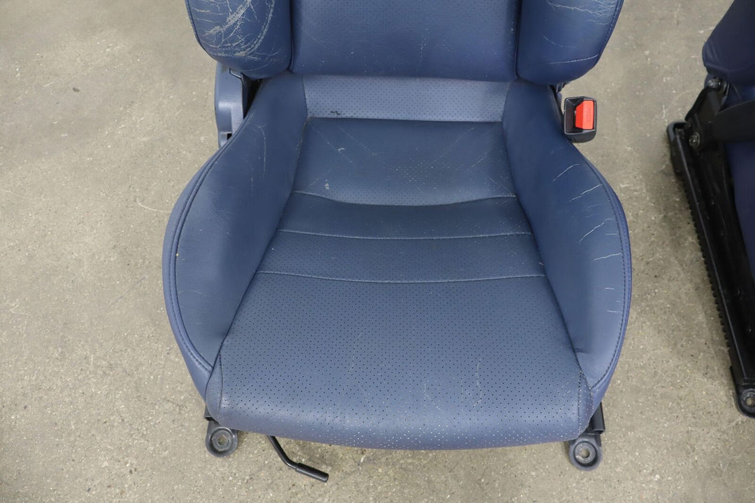 2000-2005 Honda S2000 OEM Leather Bucket Seat Set (Left/Right) Blue