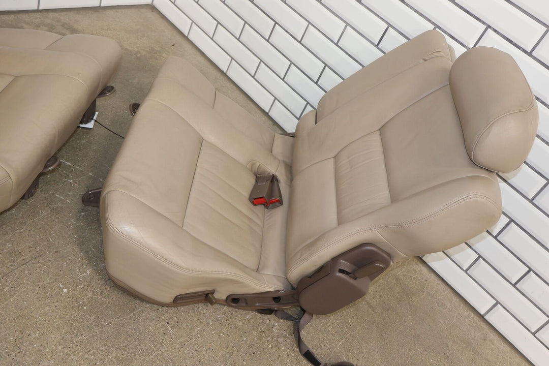 1996-1997 Lexus LX450 Land Cruiser Pair Rear 2nd Row Leather Seats (Beige LC43)