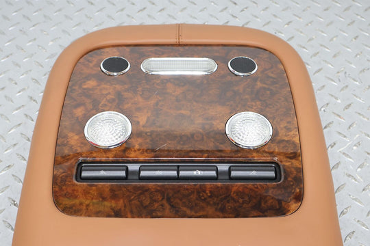 03-10 Bentley Continental GT Coupe Overhead Roof Console (Cognac/Woodgrain)