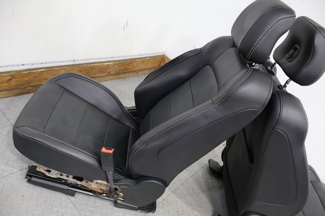 15-17 Ford Mustang GT Coupe OEM Leather Seats Set Front/Rear (Ebony) Blown Bags