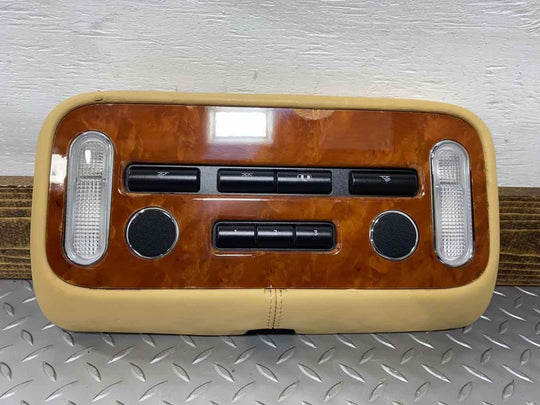 03-10 Bentley Continental GTC Front Overhead Console Leather (Saffron/Woodgrain)