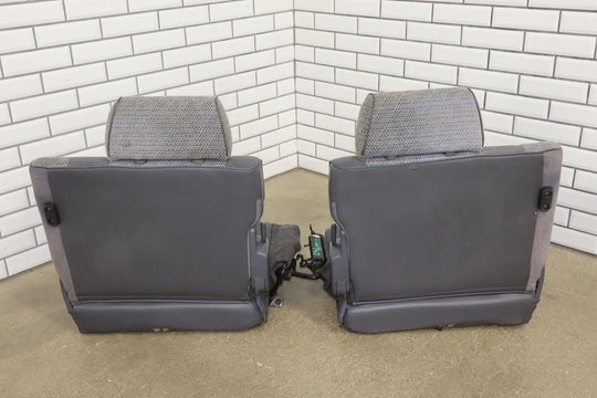 1992 Toyota Land Cruiser Pair LH&RH 3rd Row Cloth Seat (Gray FD10) LH Side Tears