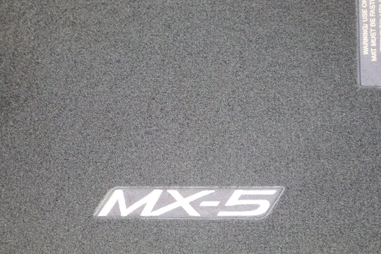 2016-2023 Mazda Miata MX-5 Embossed Cloth Floor Mats (Black) Mild Wear