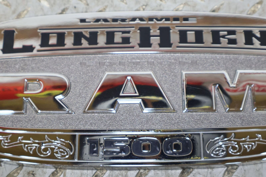 11-18 Ram 1500 RH Passenger Door Laramie Longhorn Chrome Emblem Badge Nameplate