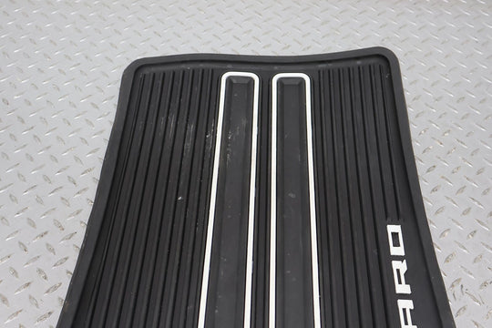 16-20 Chevy Camaro Coupe All Weather Floors Mats Set of 4 (Black/White Accents)