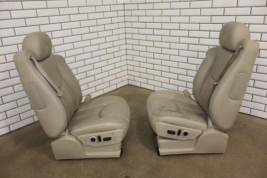 03-06 Cadillac Escalade Front Leather Bucket Seat Set (Left/Right) Shale 83K