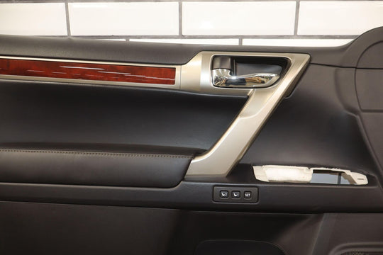 10-13 Lexus GX460 Front Left Driver Interior Door Trim Panel (Black / Woodgrain)