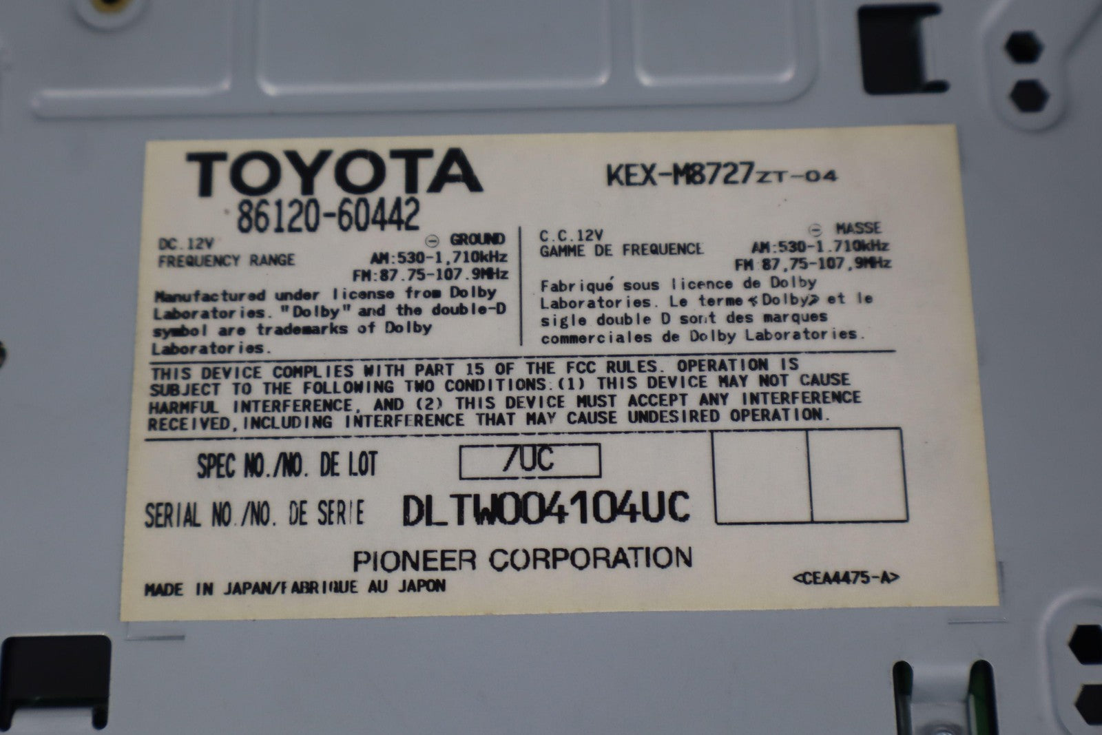 2005-2006 Lexus GX470 Electro Multi-Vision & Navigation 1 DIN