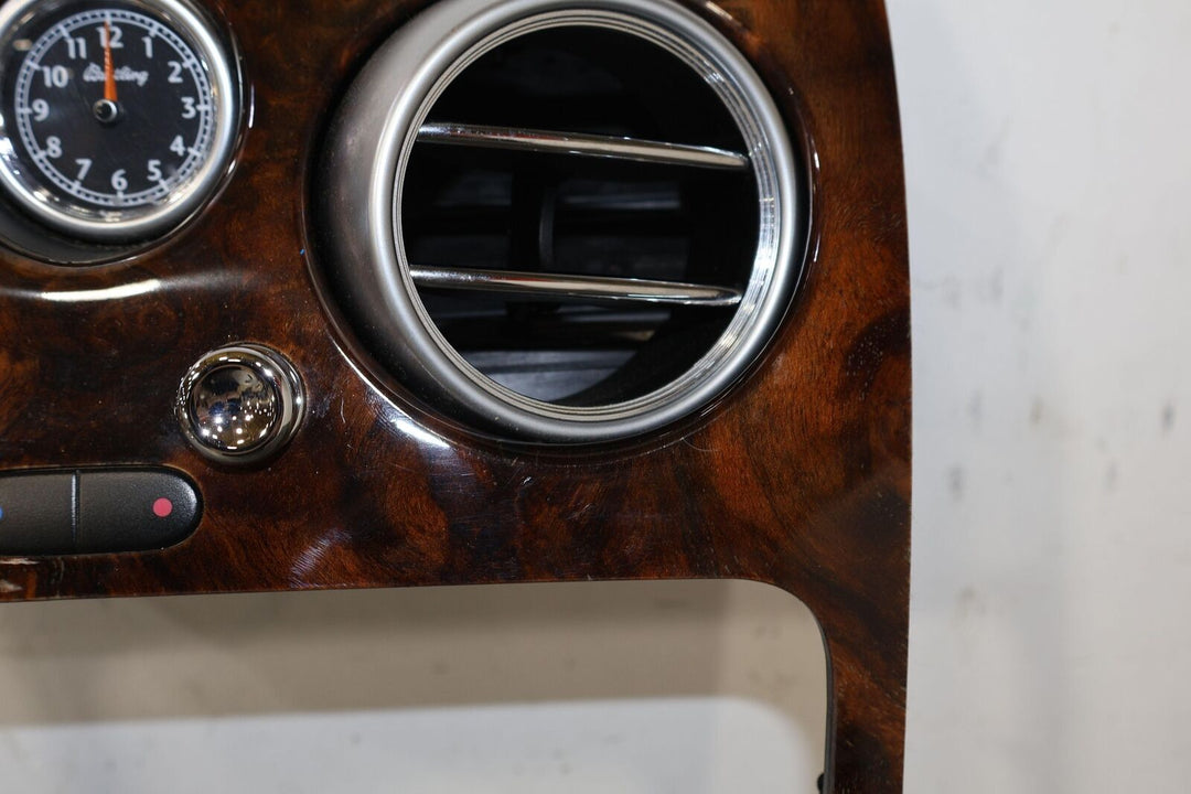 03-10 Bentley Continental GT Radio Trim Bezel (Woodgrain) W/ Clock & Vents