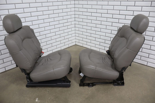 99-02 Chevy Suburban / Yukon XL Leather 2nd Row Captains Chairs (Medium Gray)