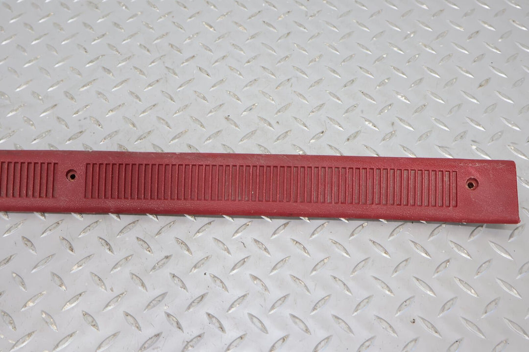 89-93 Ford Mustang Convertible Interior Door Sill Entry Plates (Red)