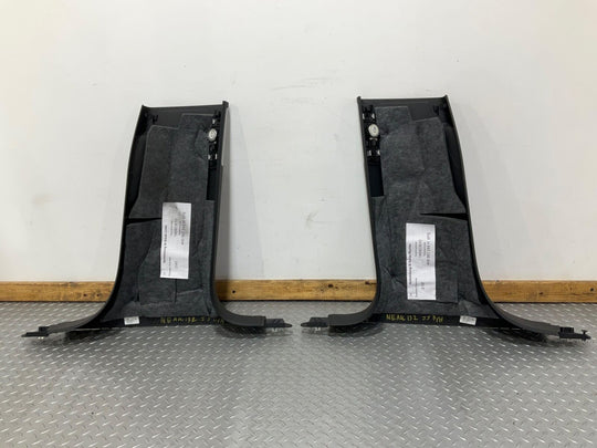 13-18 Audi S8 Pair LH & RH Lower Interior B-Pillar Trim Panels (Black FZ)