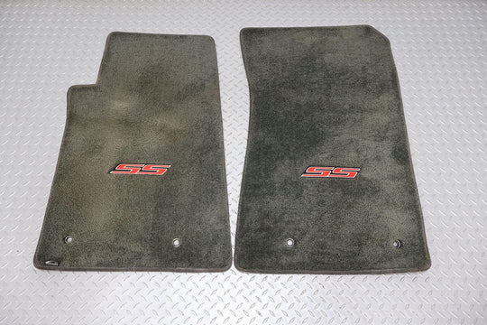 10-15 Chevy Camaro SS Pair LH & RH Cloth Front Floor Mats (Dark Gray W/ SS Logo)