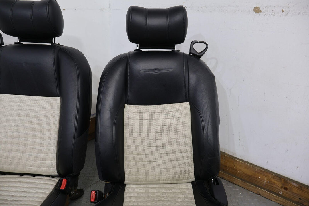 02-05 Ford Thunderbird OEM LH&RH Leather Bucket Seats Set (Black/White) Tested