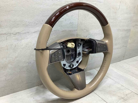 2008 Cadillac XLR Leather Steering Wheel LT. Cashmere (31I) W/ Dark Wood Trim