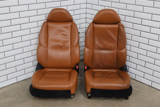 2002 Lexus SC430 Pair LH&RH Front Leather Heated Seats (Saddle Tan 21) Tested