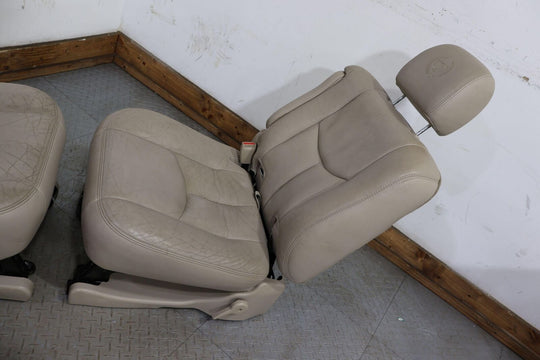 03-06 Cadillac Escalade ESV Yukon XL 2nd Row Leather Seats Set (Shale 15i) LWB