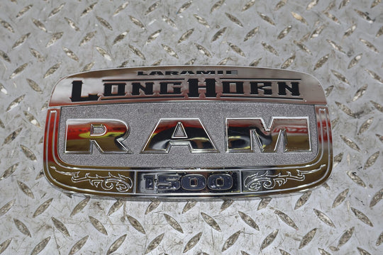 11-18 Ram 1500 RH Passenger Door Laramie Longhorn Chrome Emblem Badge Nameplate