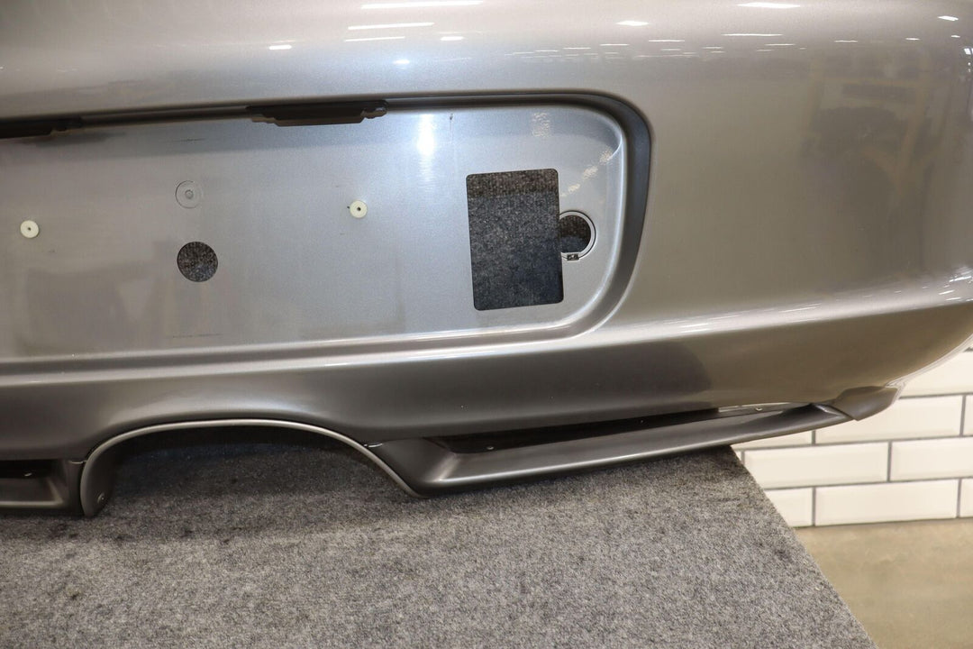 2003-2004 Porsche Boxster Rear OEM Bumper (Seal Gray Metallic L6B4) Impact Marks