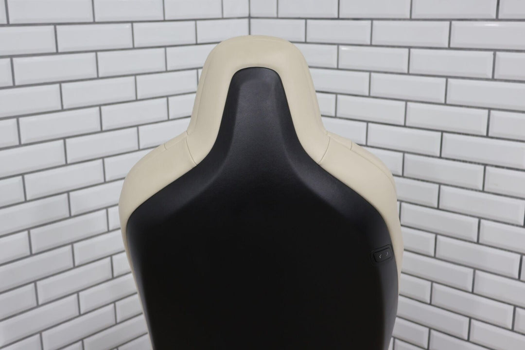 2016-2020 Tesla Model X Rear 2nd Row Right RH Leather Seat (Cream) Blown Bag