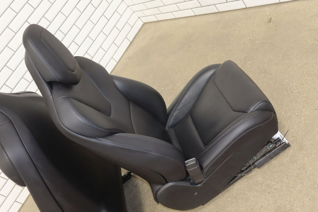 2016-2018 Tesla Model S Next Gen Black Leather/Ventilated Front Seats (Black)