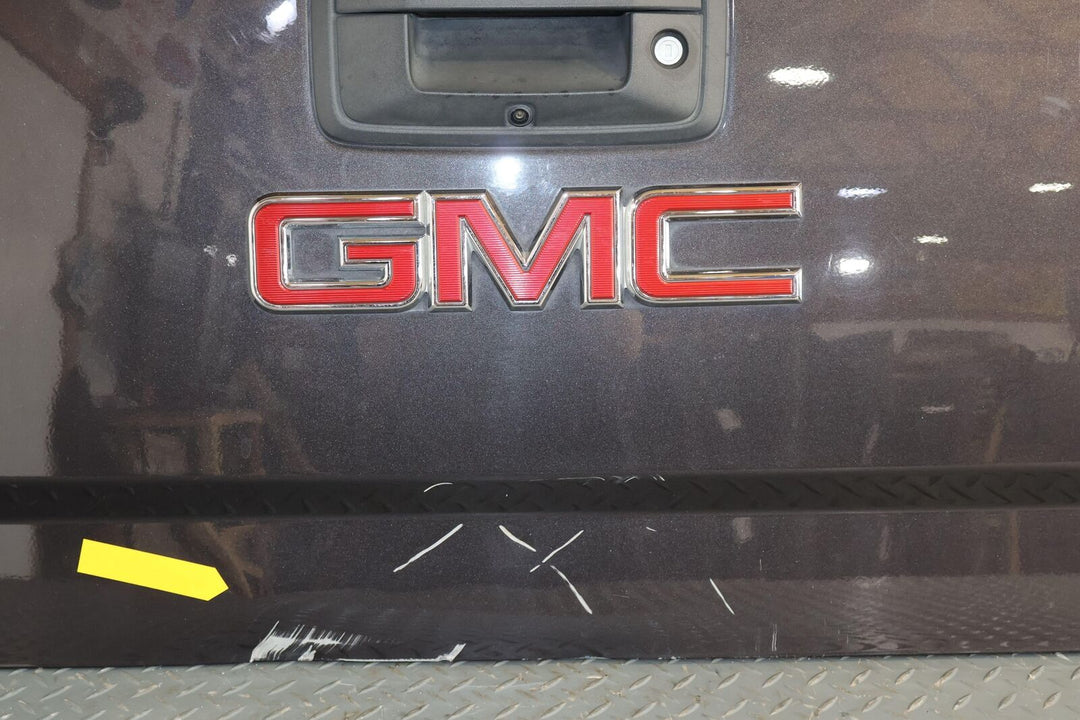 14-19 GMC Sierra 1500 OEM Rear Tail Gate (Iridium Metallic GXG) Heavy Damages