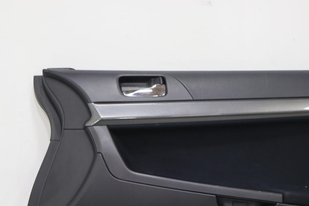 08-13 Mitsubishi Lancer EVO X Front Right Interior Door Trim Panel (Black 80X)