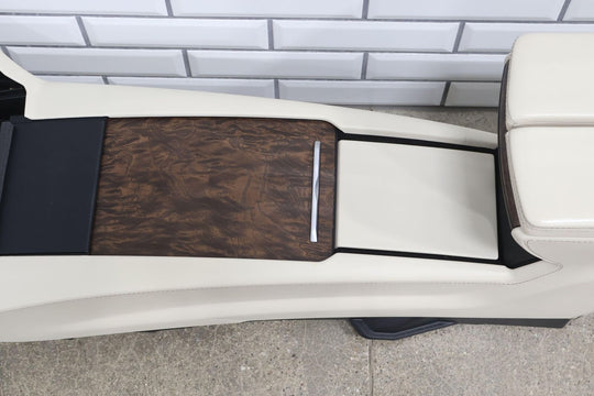 16-20 Tesla Model X OEM Center Console Base W/ Arm Rest (Cream/Woodgrain)