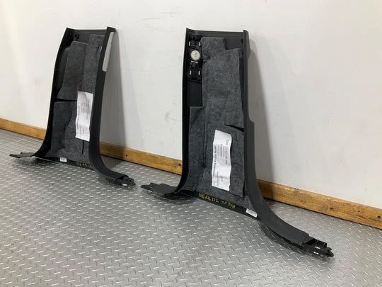 13-18 Audi S8 Pair LH & RH Lower Interior B-Pillar Trim Panels (Black FZ)