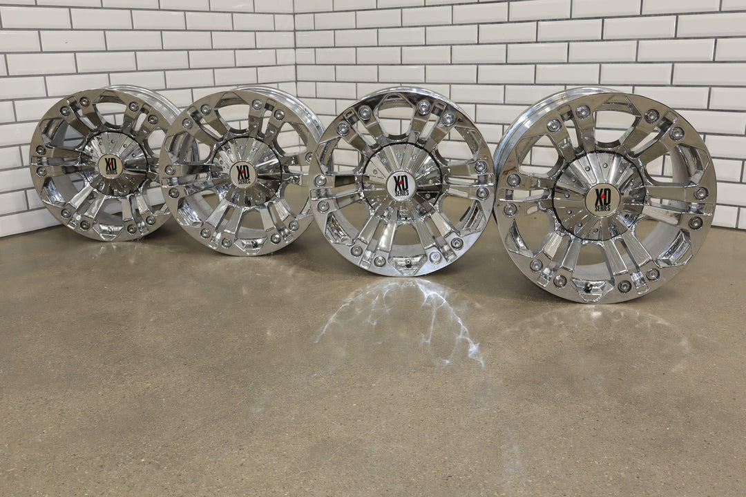 KMC XD 18x9 Aftermarket Wheels Set of 4 W/ Caps 8X165.1 Bolt Pattern