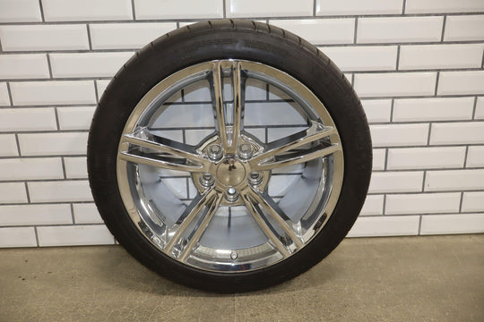 C7 Corvette Set (4) Staggered 18x8.5 & 19x10 Chrome Wheels & Tires 