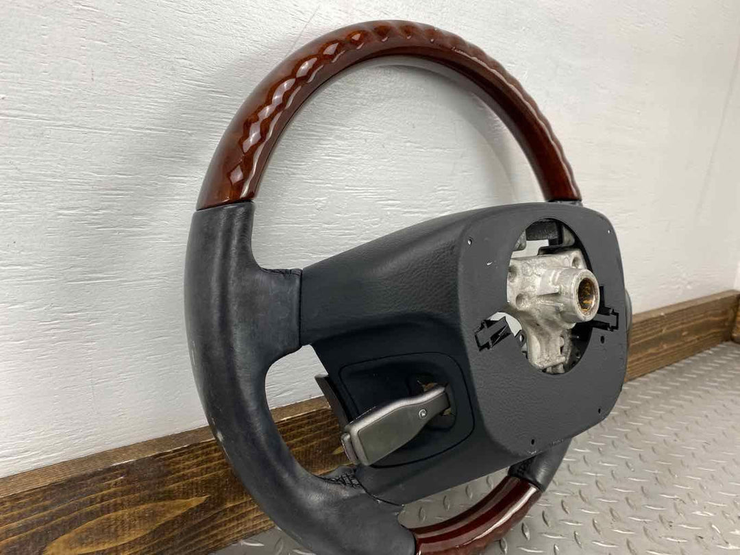 07-12 Lexus LS600HL LS460 Leather Steering Wheel W/ Controls (Black/Woodgrain)